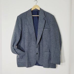 Vintage De Sports MaNis Blue Wool Blend Blazer Jacket Academia Granpa Montreal